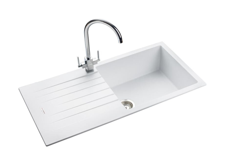 Rangemaster Andesite Inset Mount Single Bowl Composite Granite Kitchen Sink