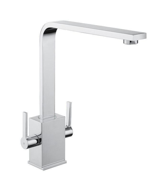 Rangemaster Kube Dual Lever Kitchen Tap in Contemporary Square Design