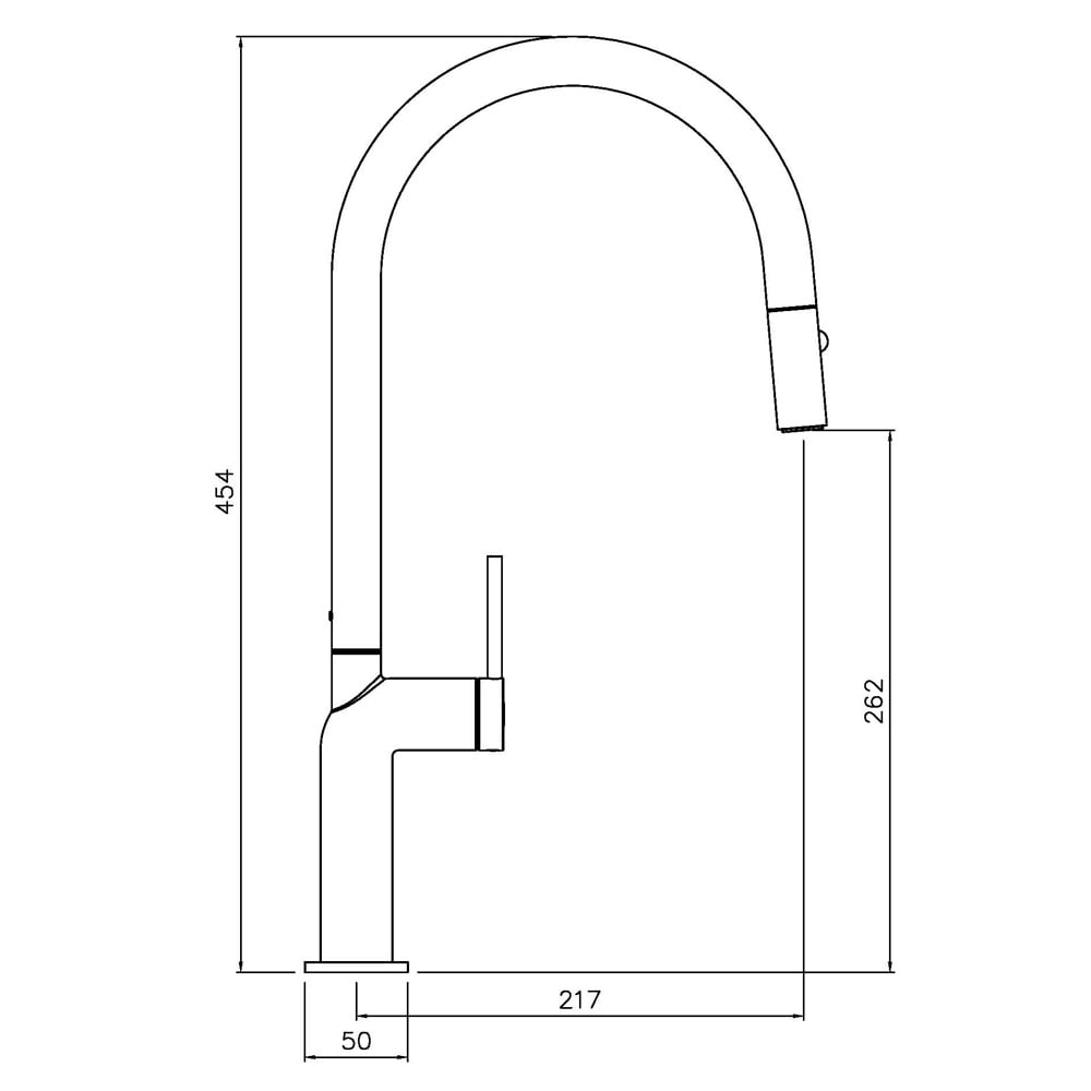 Abode Tubist Pull Out Single Lever Kitchen Sink Tap
