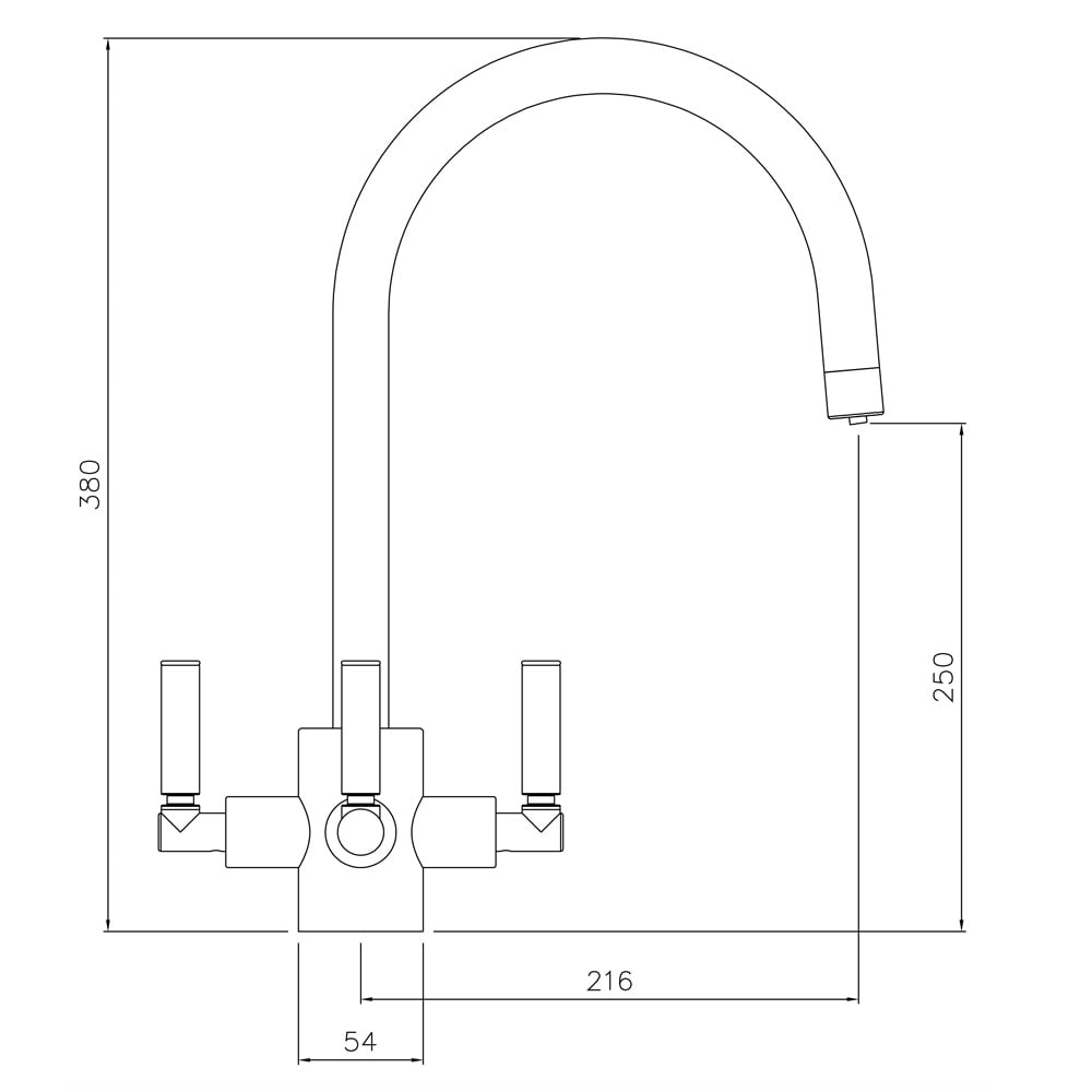 Abode Orcus Aquifier Chrome Monobloc Kitchen Sink Mixer Tap
