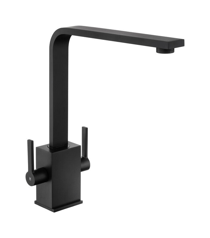 Rangemaster Kube Dual Lever Kitchen Tap in Contemporary Square Design