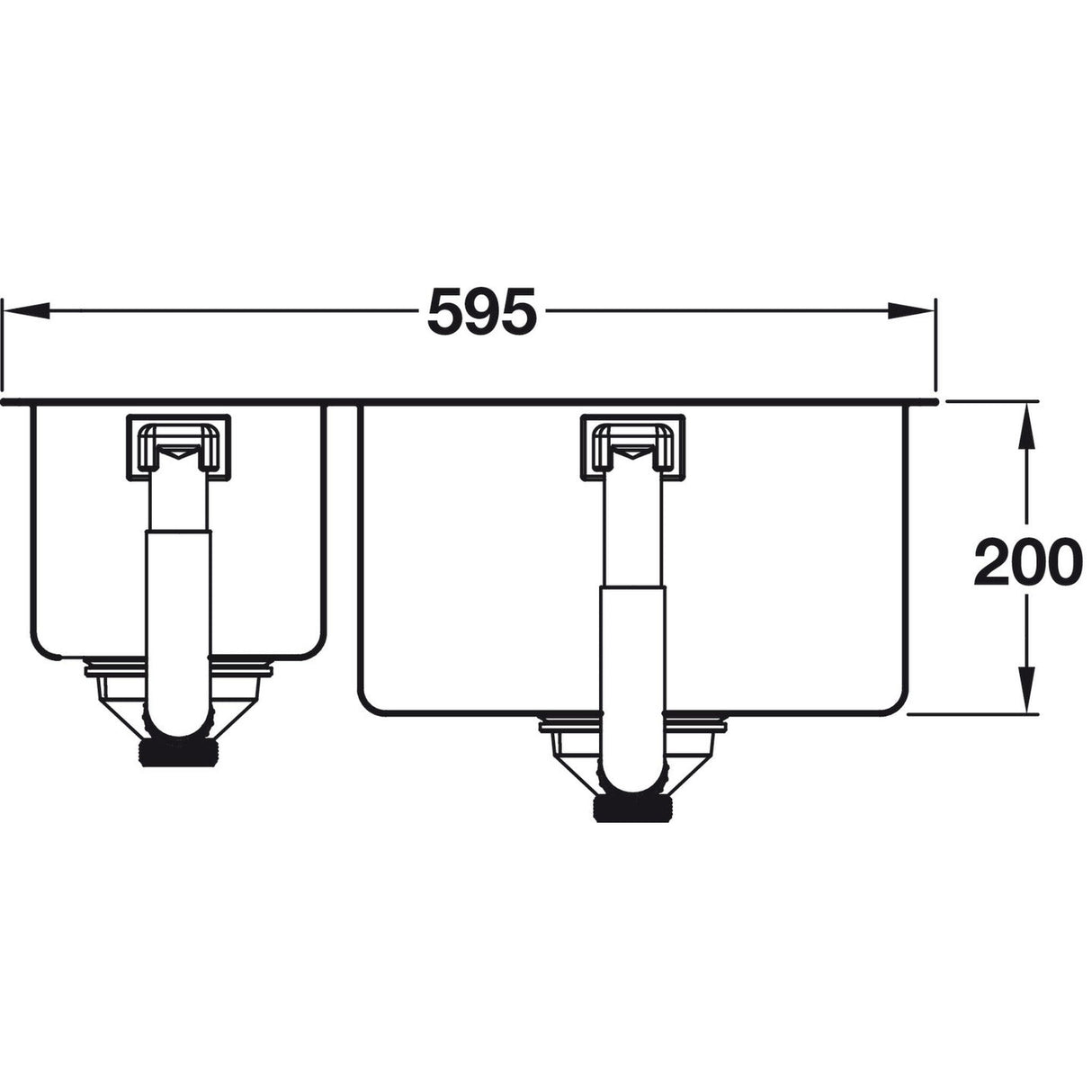 GROHE K700 Undermount One and Half Bowl Kitchen Sink For 600mm Cabinet in Stainless Steel Left 57040380 Dimension