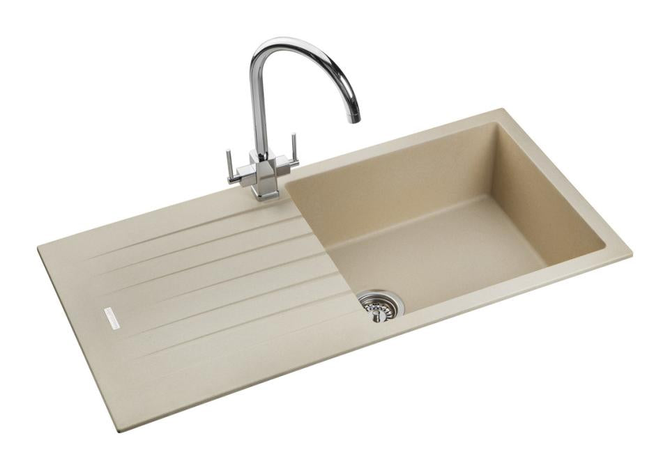 Rangemaster Andesite Inset Mount Single Bowl Composite Granite Kitchen Sink