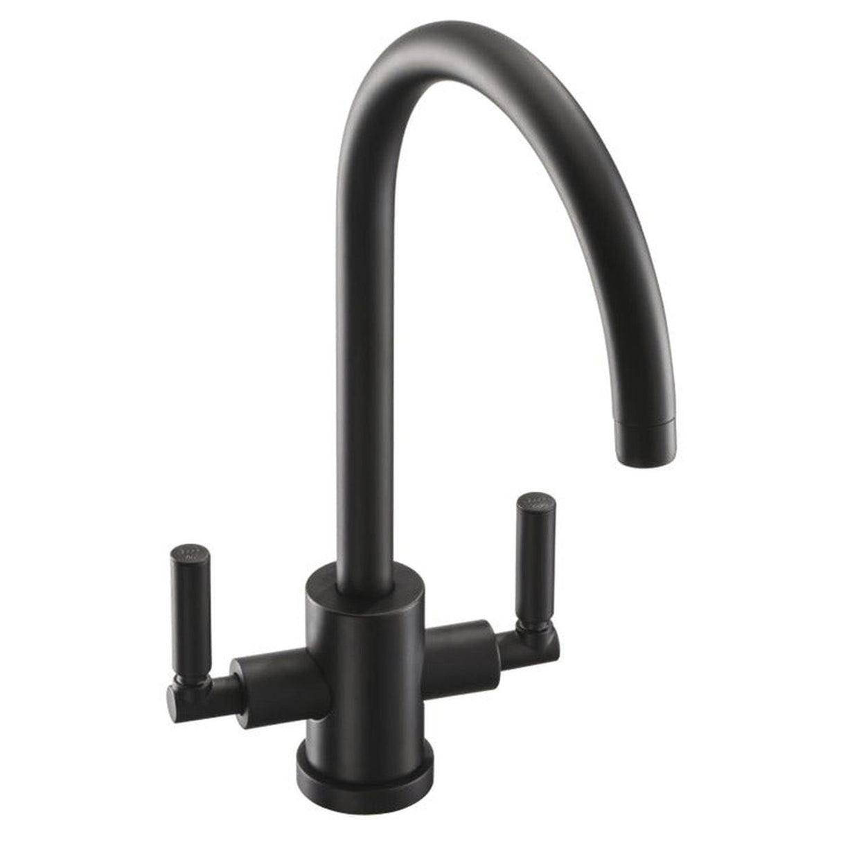 Abode Atlas C-Spout Mixer Tap With Dual Level Matt Black