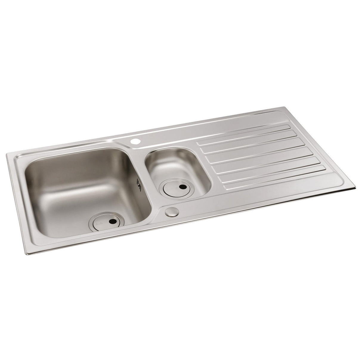 Abode Connekt Inset Mount One and Half Bowl Kitchen Sink For 600mm Cabinet in Stainless Steel 56990446 1