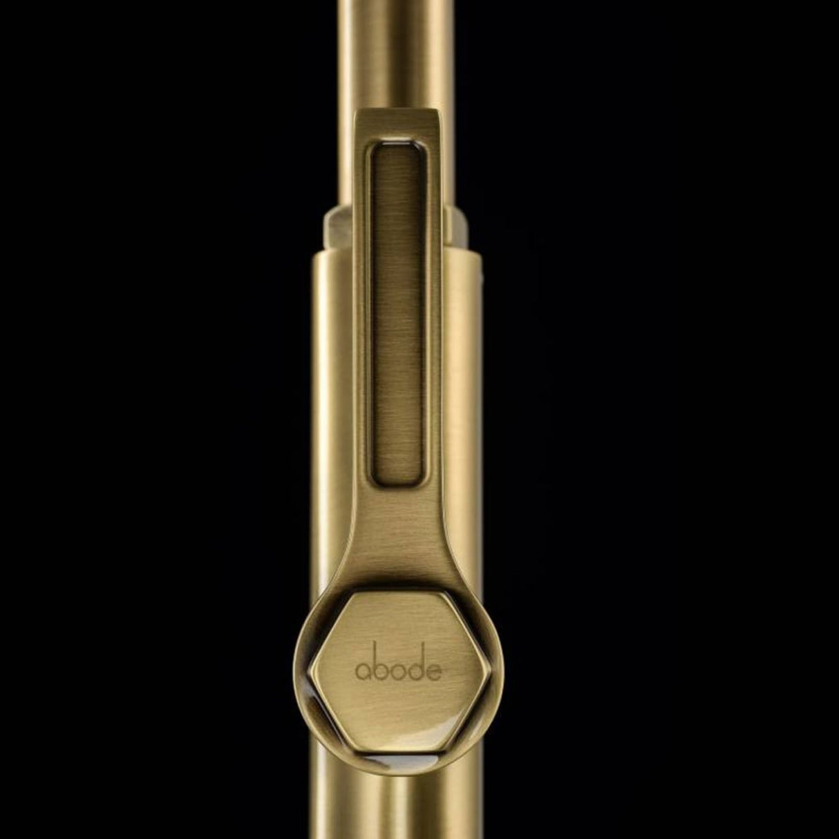 Abode Hex Monobloc Mixer Tap with Dual Lever in Antique Brass Lever