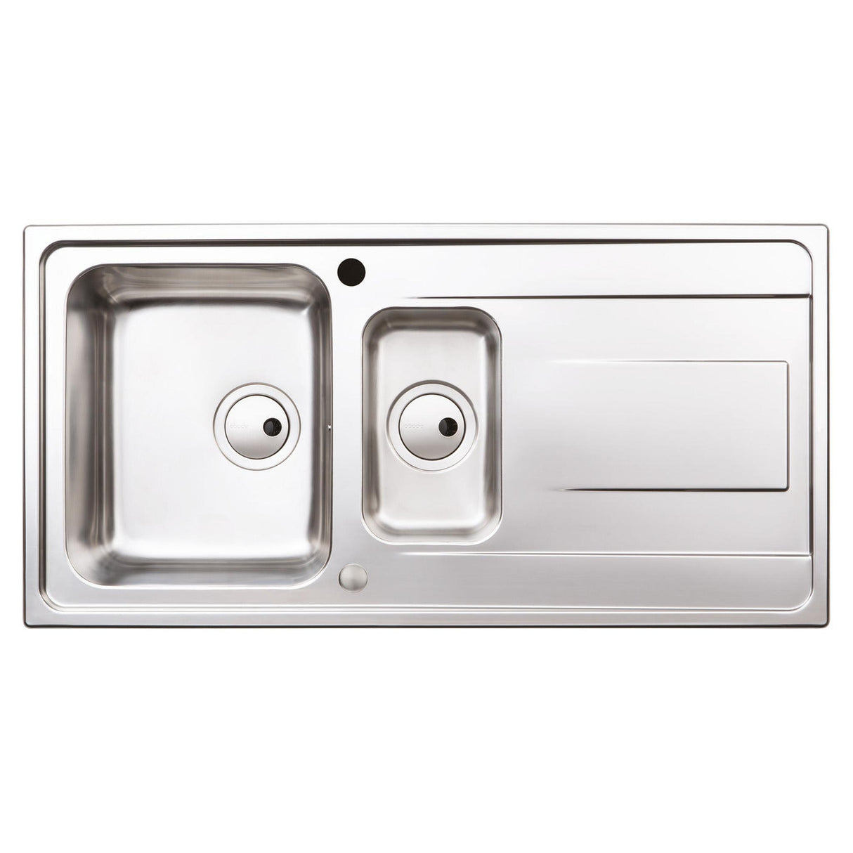 Abode Ixis Inset Mount One and half Bowl Kitchen Sink For 600mm Cabinet in Stainless Steel 56990454