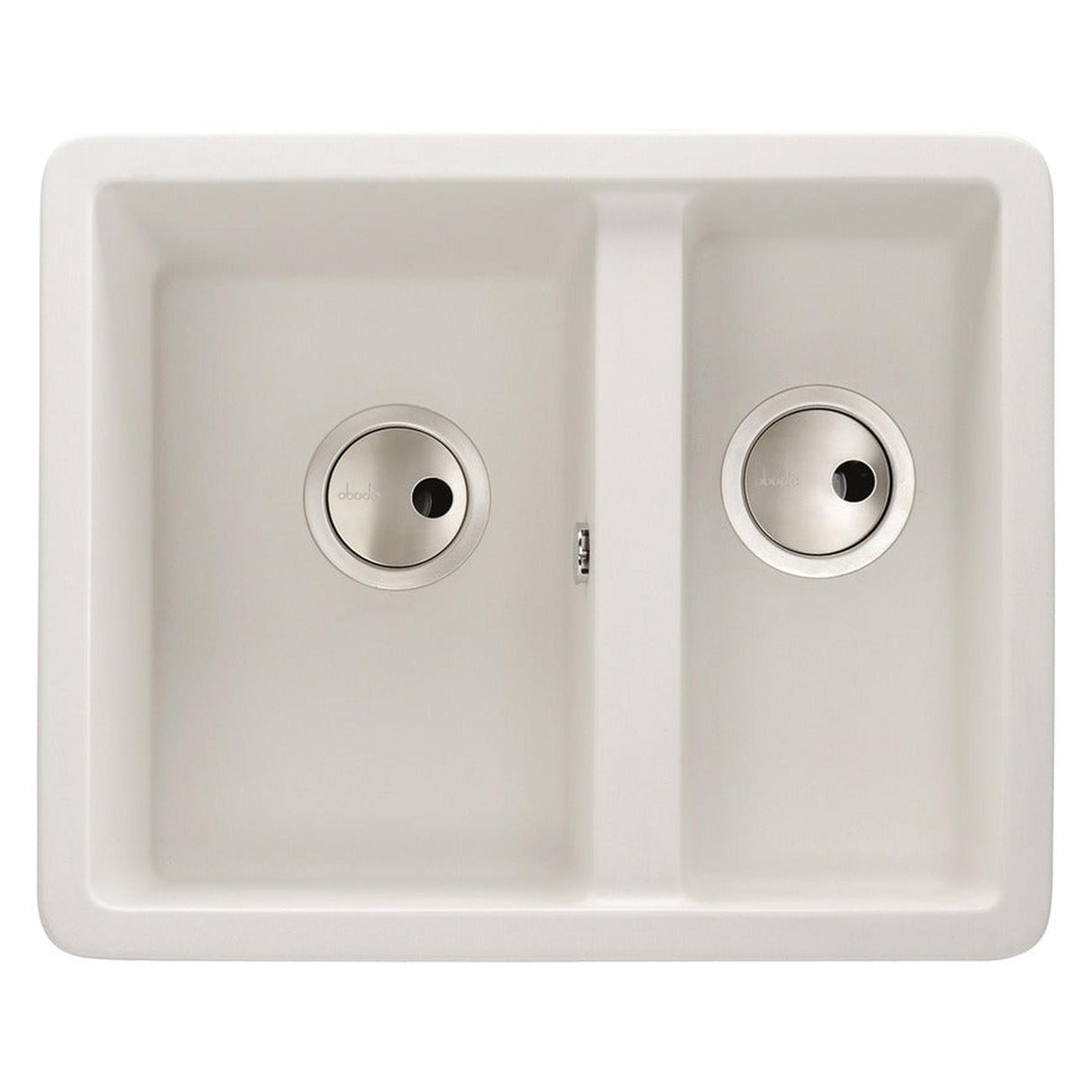 Abode Matrix GR15 Undermount Inset mount One And Half Bowl Kitchen Sink For 600mm Cabinet in Composite White 56990506