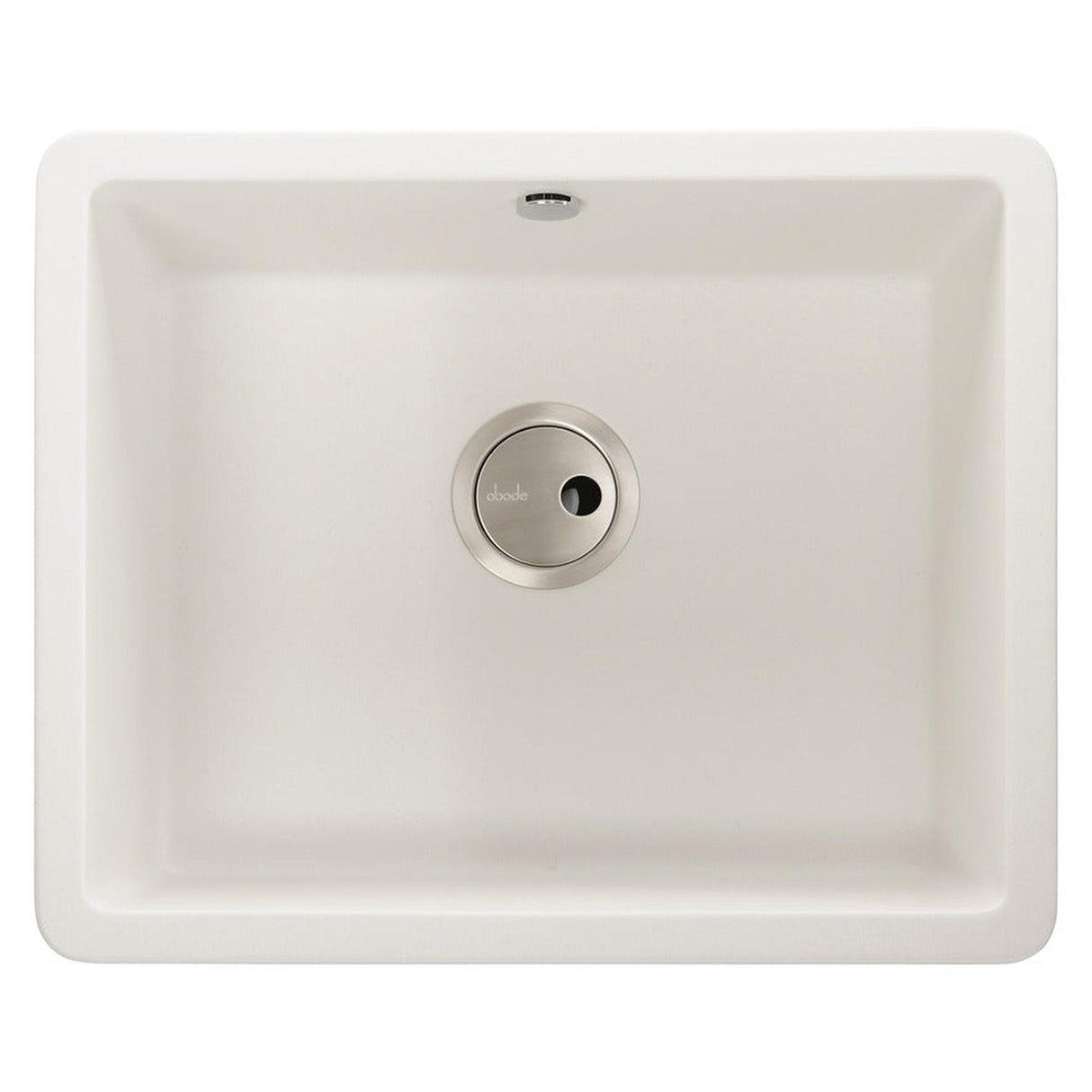 Abode Matrix SQ GR15 Undermount Inset Mount Single Bowl Kitchen Sink For 600mm Cabinet in Composite White 56990492