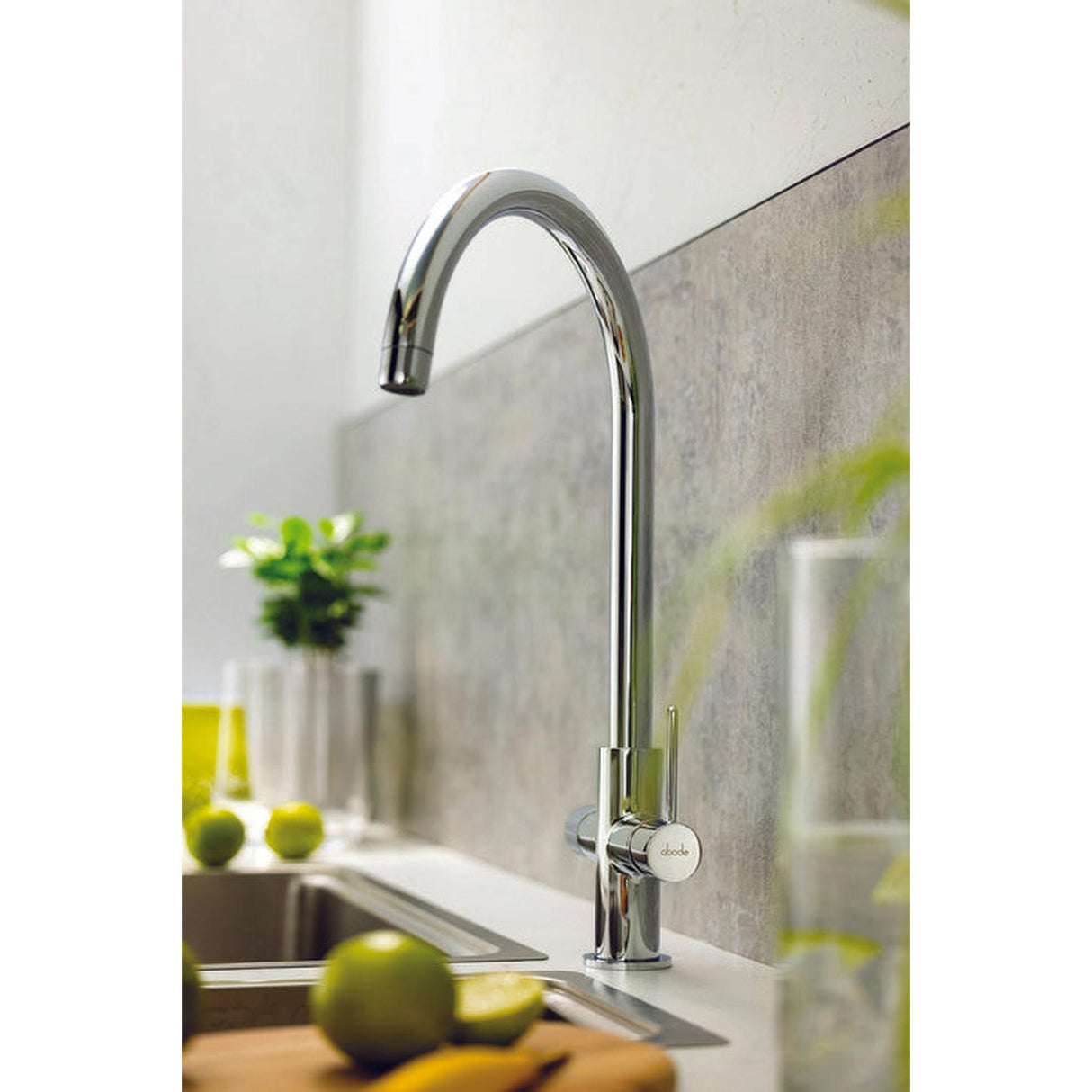 Abode Puria Aquifier C-Spout Cold and Filtered Water Tap With Single Lever Polished Chrome 56996240 Lifestyle