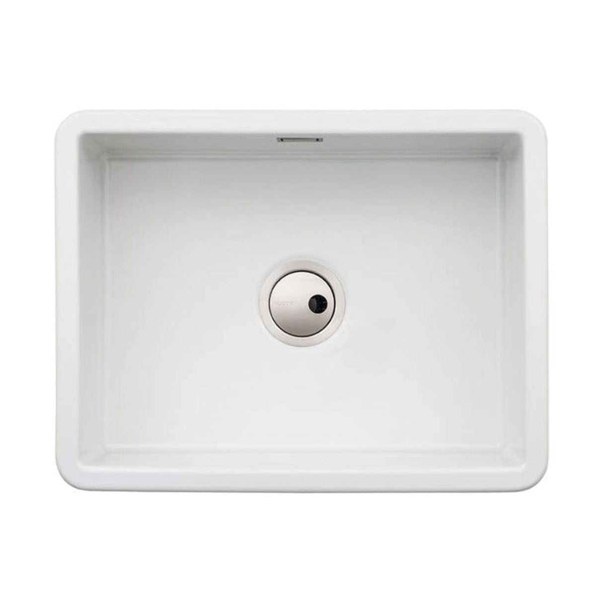 Abode Sandon Undermount Inset mount Single Bowl Kitchen Sink For 800mm Cabinet in Ceramic White 57747770