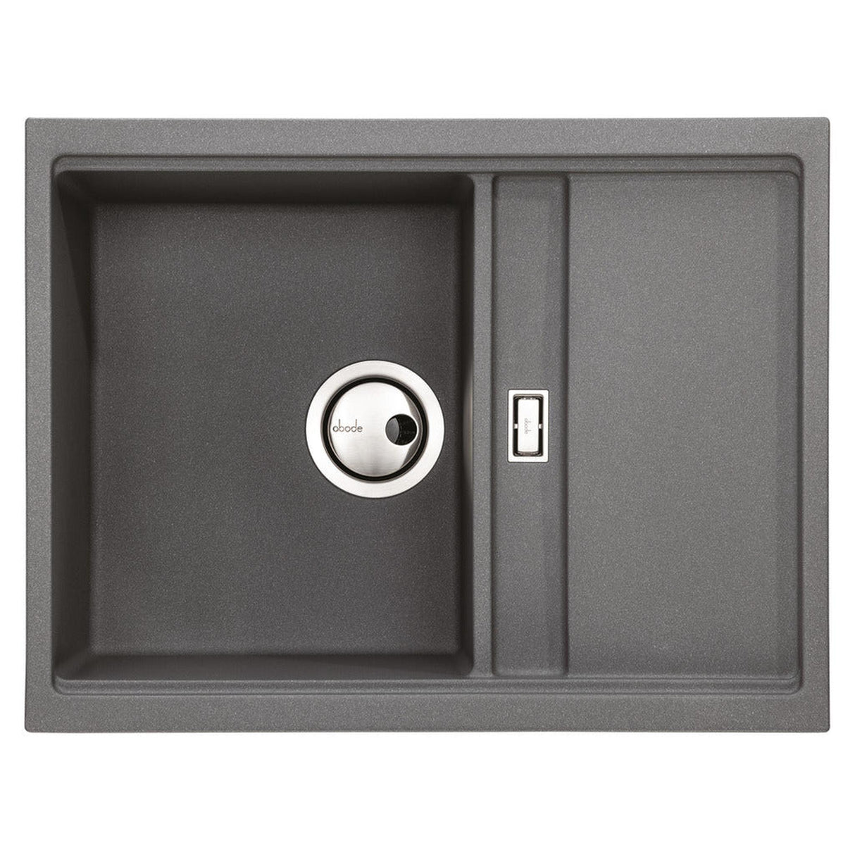 Abode Synchronist Undermount Inset Mount One And QuaterBowl Kitchen Sink Accessories For 450mm Cabinet in Composite Grey Metallic 56990516