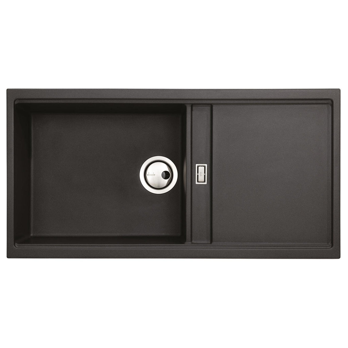 Abode Synchronist Undermount Inset Mount One And Quater Bowl Kitchen Sink Accessories For 600mm Cabinet in Composite Black Metallic 56990480