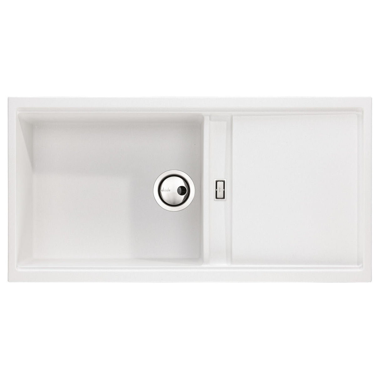 Abode Synchronist Undermount Inset Mount One And Quater Bowl Kitchen Sink Accessories For 600mm Cabinet in Composite White 56990497