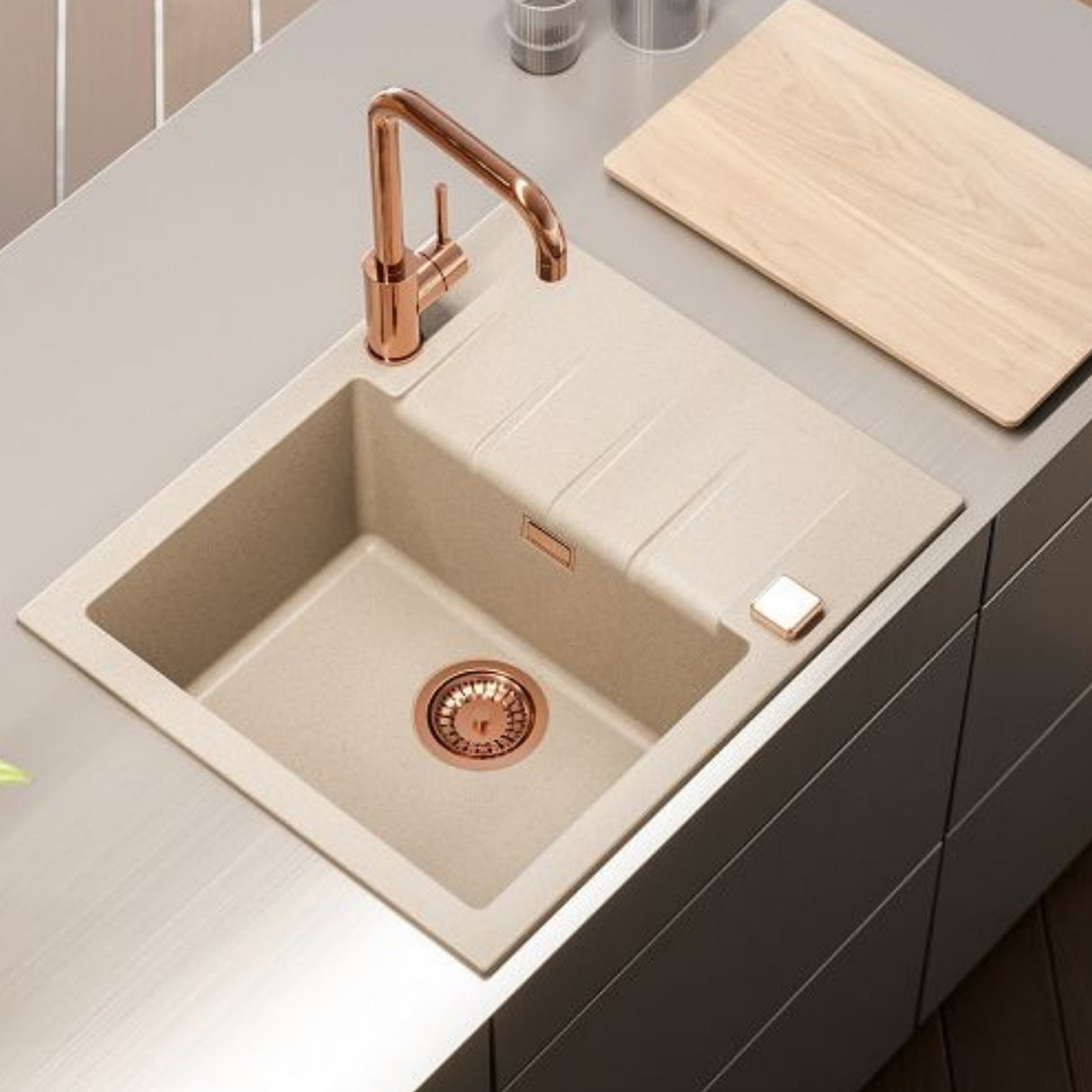 Alveus Cadit 10 Inset Sink for 450mm Cabinet in Single Bowl Single Drainer Life Style