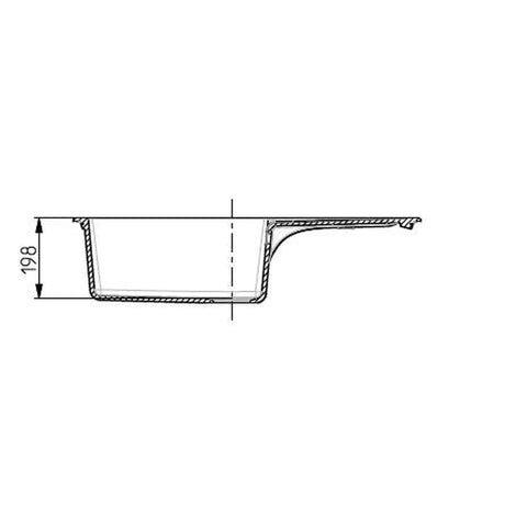 Alveus Cadit 40 Inset Sink For 600mm Cabinet In Single bowl single drainer Carbon 1132031N