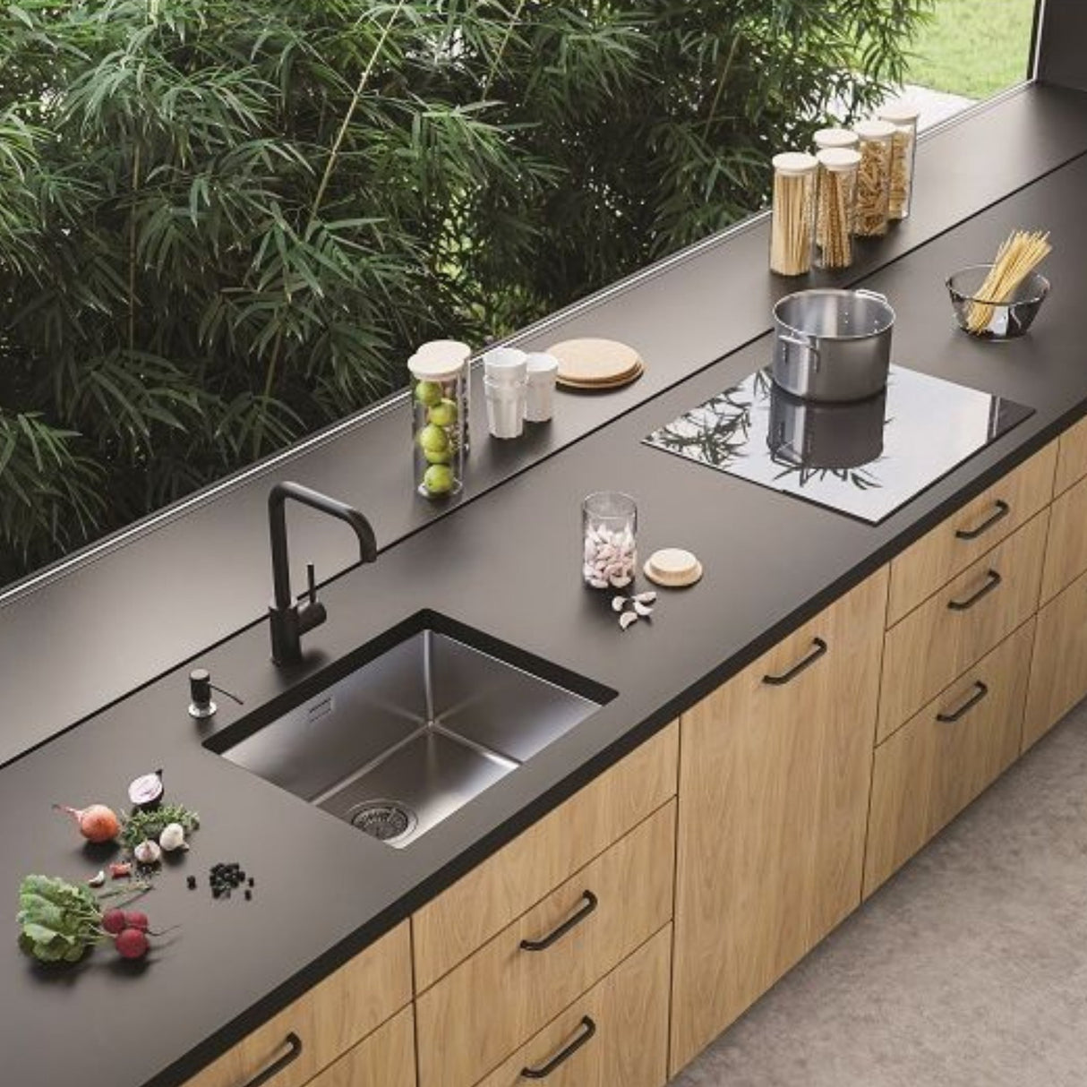 Alveus Kombino 50 Undermount Sink For 600mm Cabinet In Single Bowl Stainless Steel Life Style