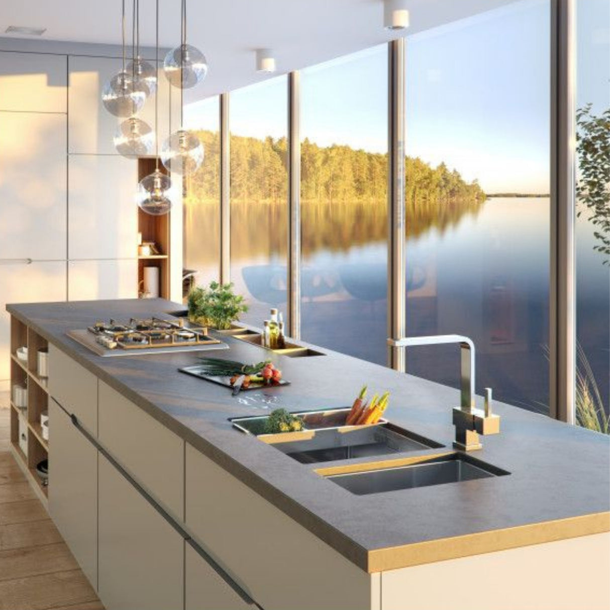 Alveus Laguna Monarch Kitchen Tap with Single Lever in Chrome Life Style