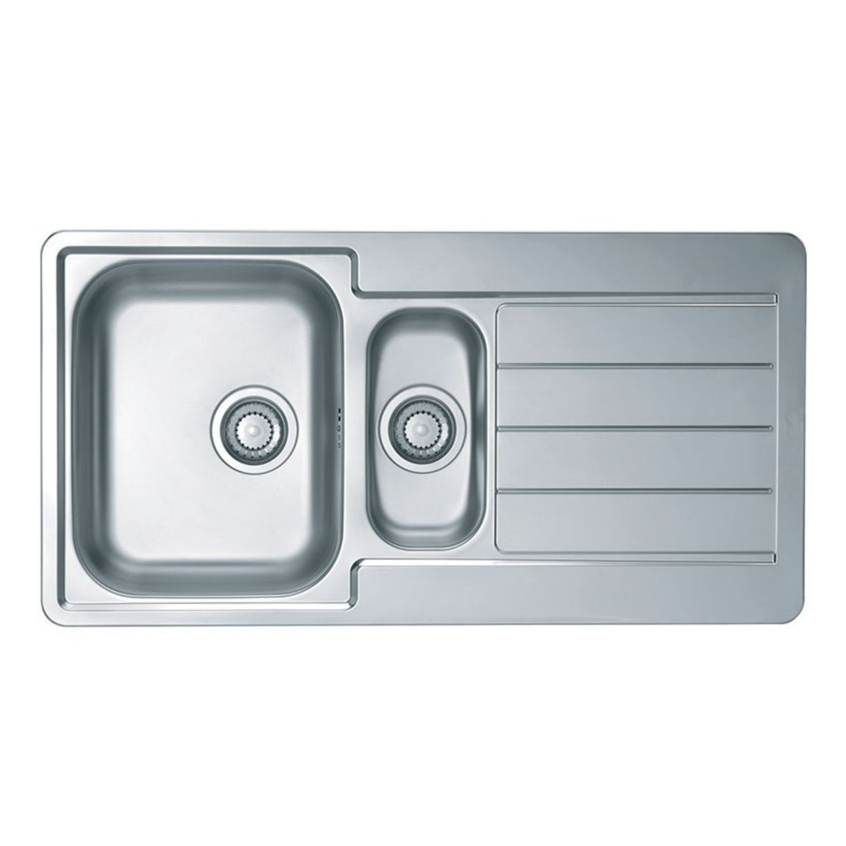 Alveus Line 10 Inset Sink For 600mm Cabinet In One and Half Bowl Stainless Steel