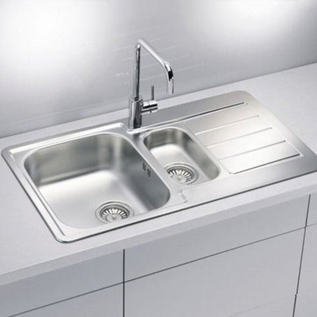 Alveus Line 70 Inset Sink For 500mm Cabinet in One and Half Bowl Stainless Steel Life Style