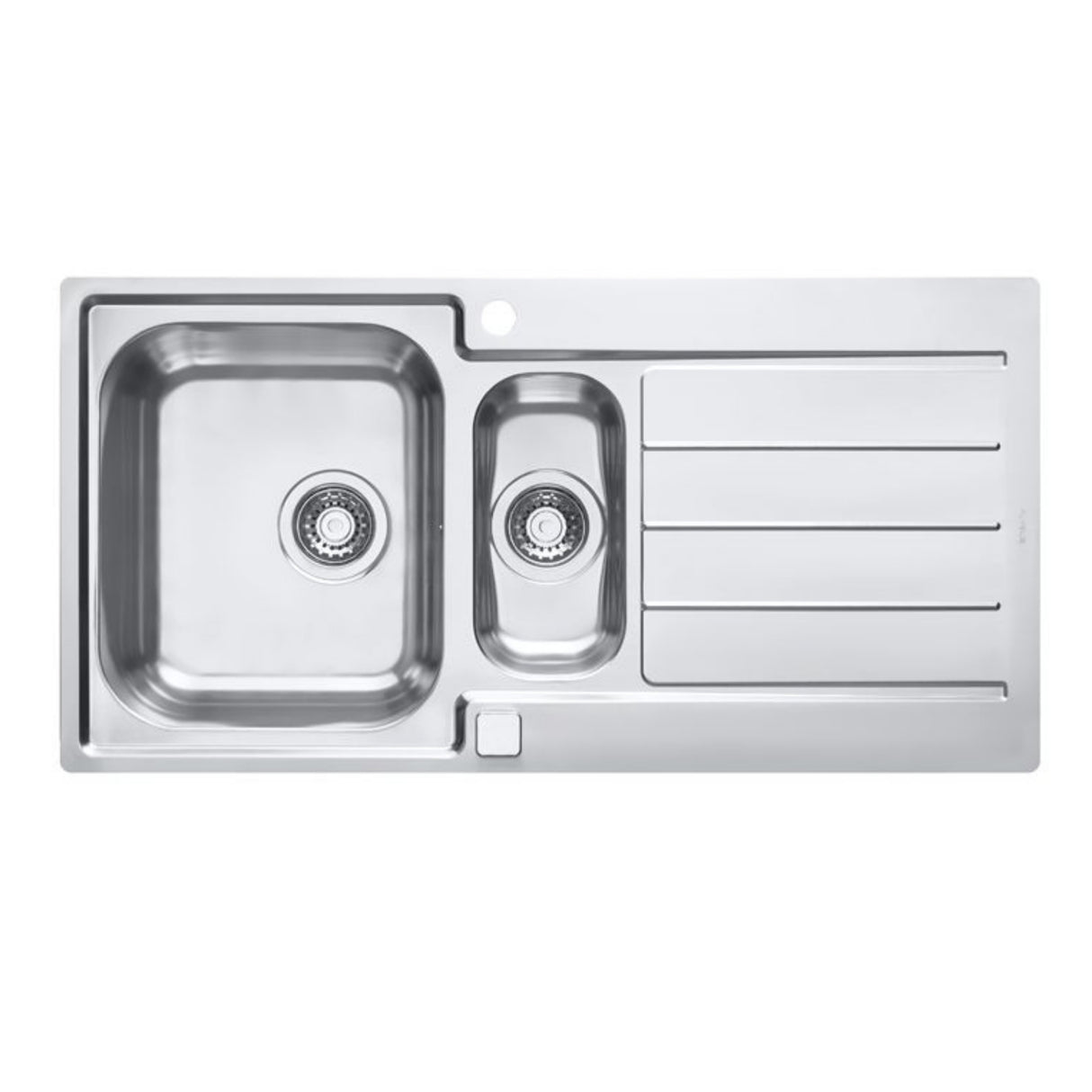 Alveus Line Maxim 10 Inset Sink for 600mm Cabinet in One and Half Bowl Stainless Steel
