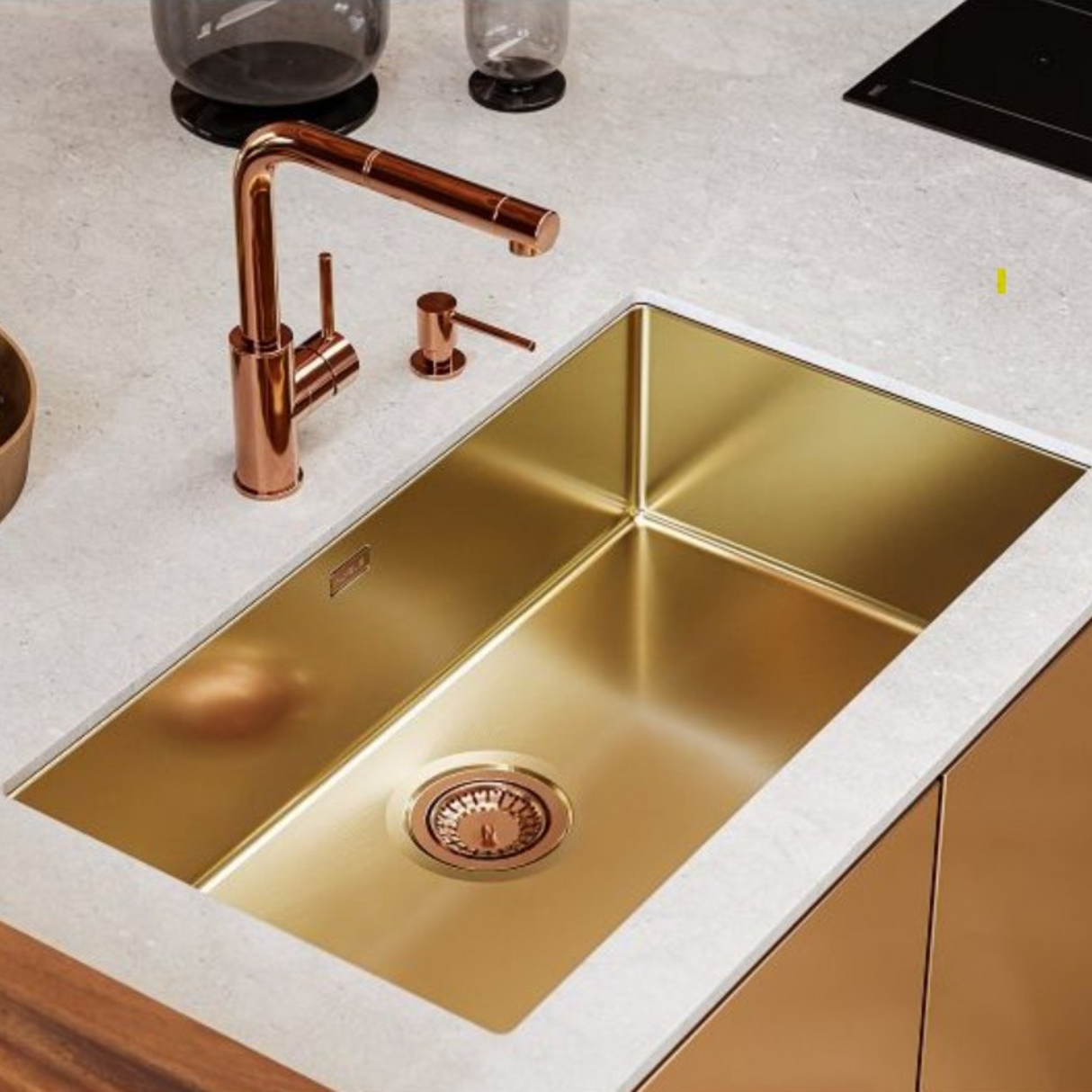 Alveus Monarch Quadrix 60 1.0 Bowl Undermount Inset Kitchen Sink Lifestyle Image