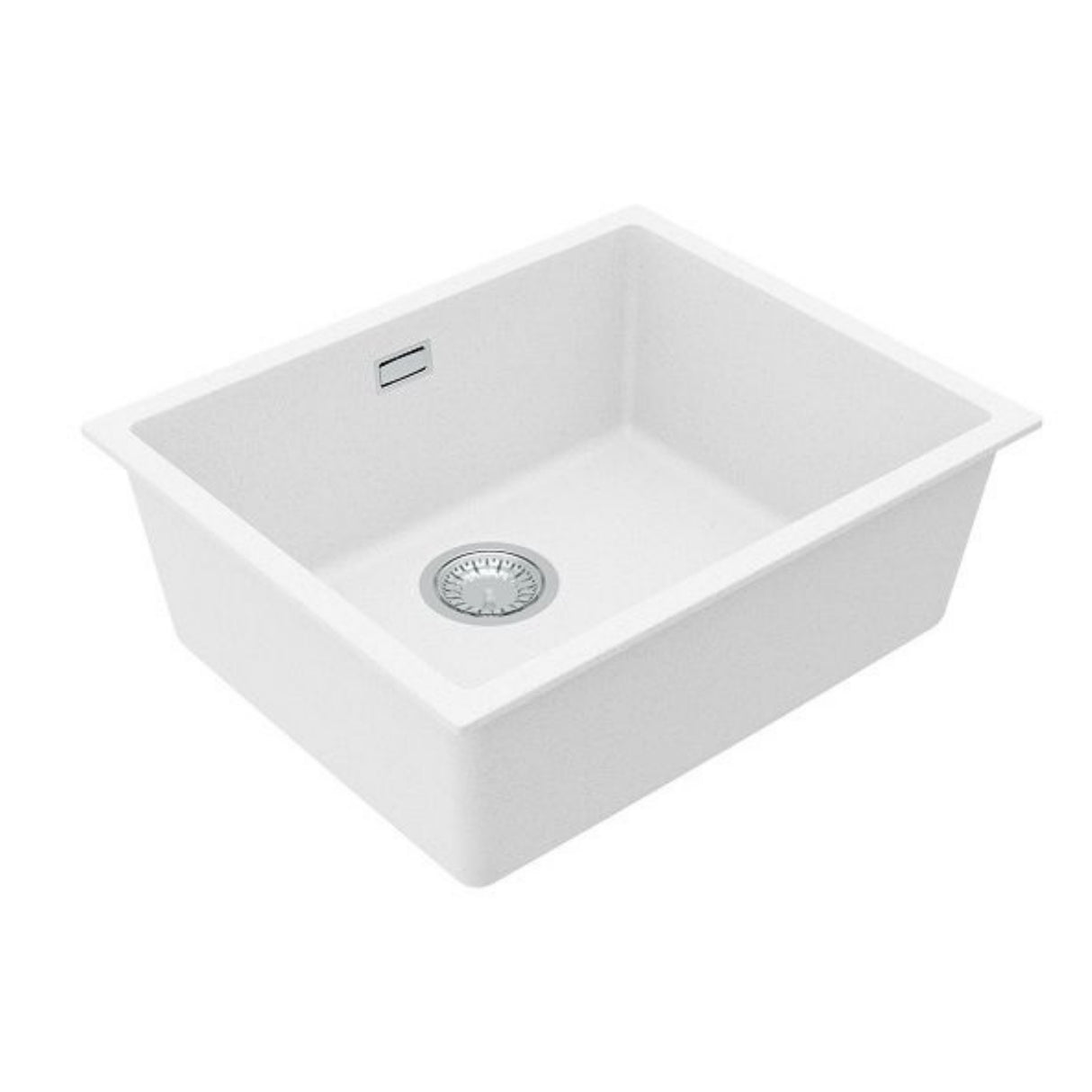 Alveus Omni 30 Undermount Sink for 600mm Cabinet in Single Bowl Arctic Side View