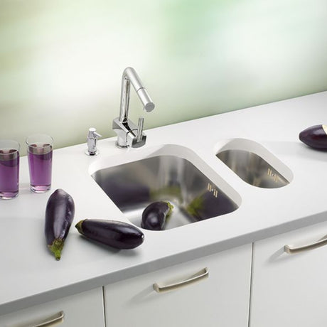 Alveus Variant 110 Undermount Sink for 600mm Cabinet in Single Bowl Stainless Steel Life Style