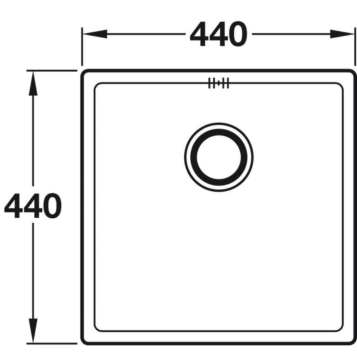 Astris Colora Flush mount Undermount Inset mount Single Bowl Kitchen Sink For450mm Cabinet in Stainless Steel Copper
56590961 Dimension 1