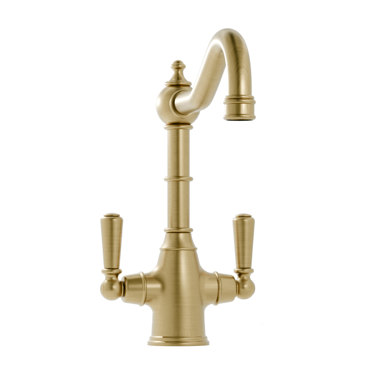 Bidbury & Co. Bickton Monobloc Kitchen Mixer Tap with Twin Lever Metal Handles