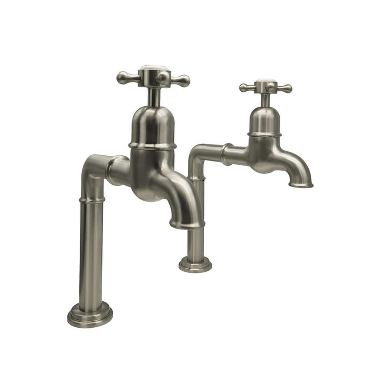 Bidbury & Co. Caswell Bibcock Taps With Crosshead Handles Pewter 57865530