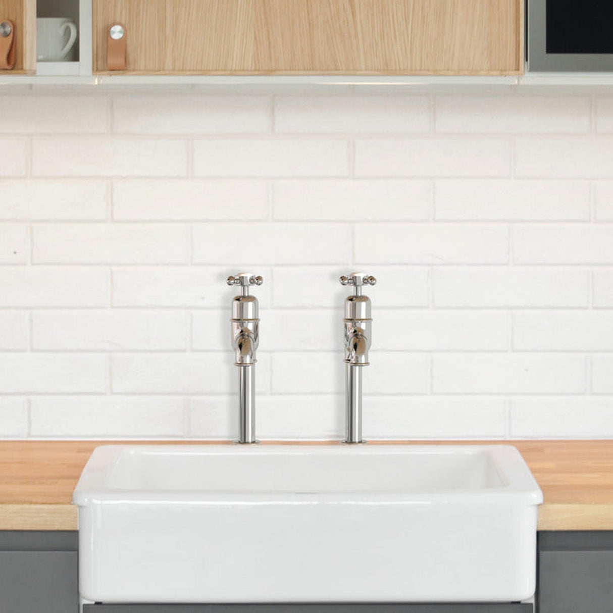 Bidbury & Co. Caswell Bibcock Taps With Crosshead Handles Polished Chrome 57865330 Lifestyle