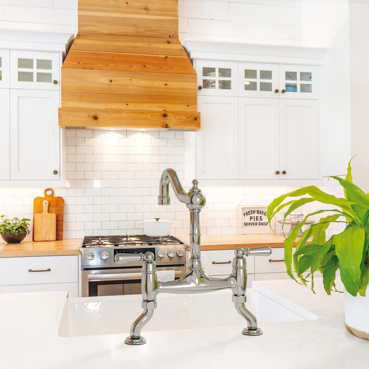 Bidbury & Co. Henbury Country Style Spout With Traditional Bridge Tap Polished Chrome 57866230 Lifestyle