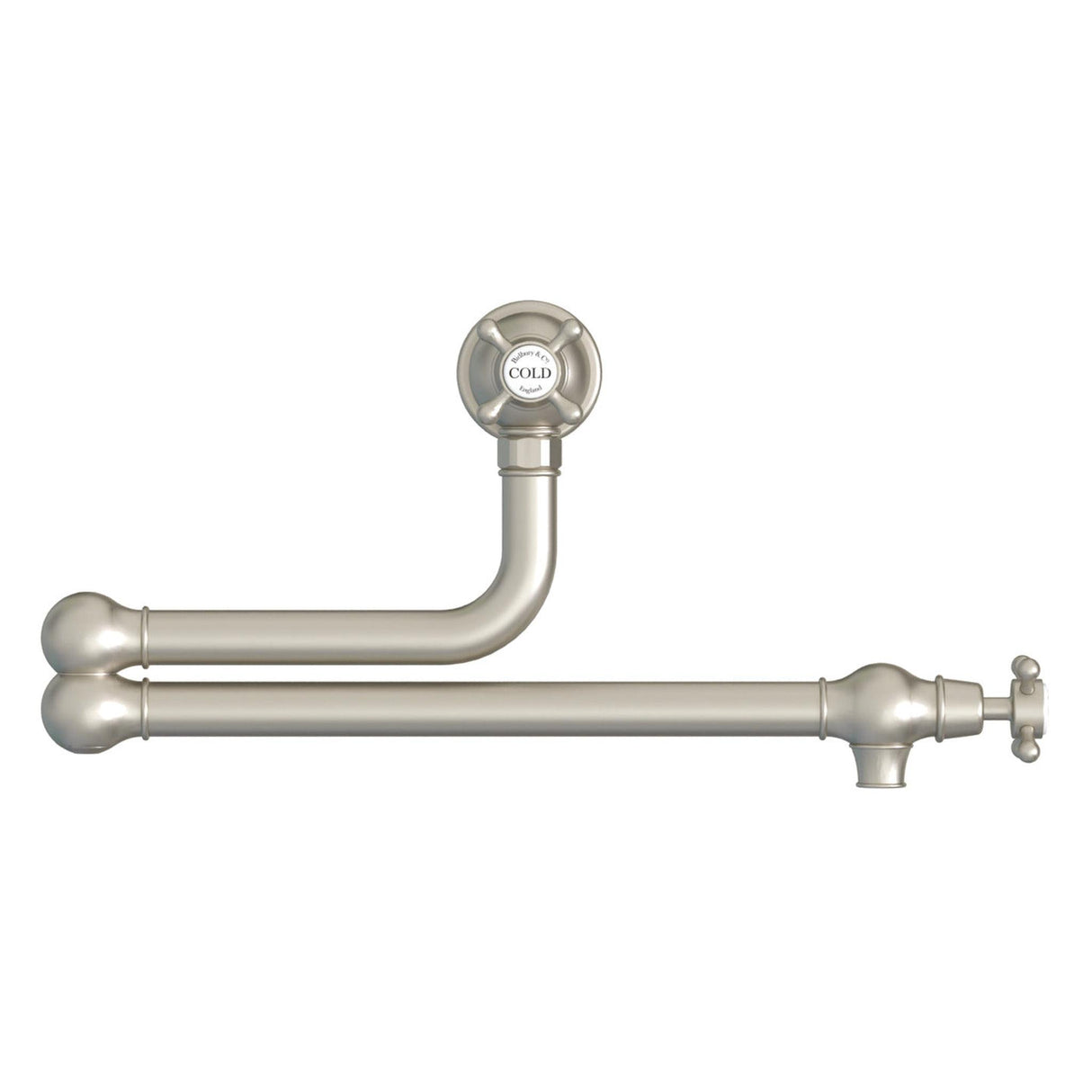 Bidbury & Co. Oakridge Crosshead Handles Pot Filler With Twin Lever Pewter 57866570