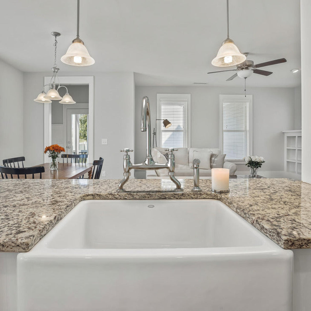 Bidbury & Co. Sherbourne C-Spout Crosshead Handles Traditional Bridge Tap Polished Chrome 57865240 Lifestyle