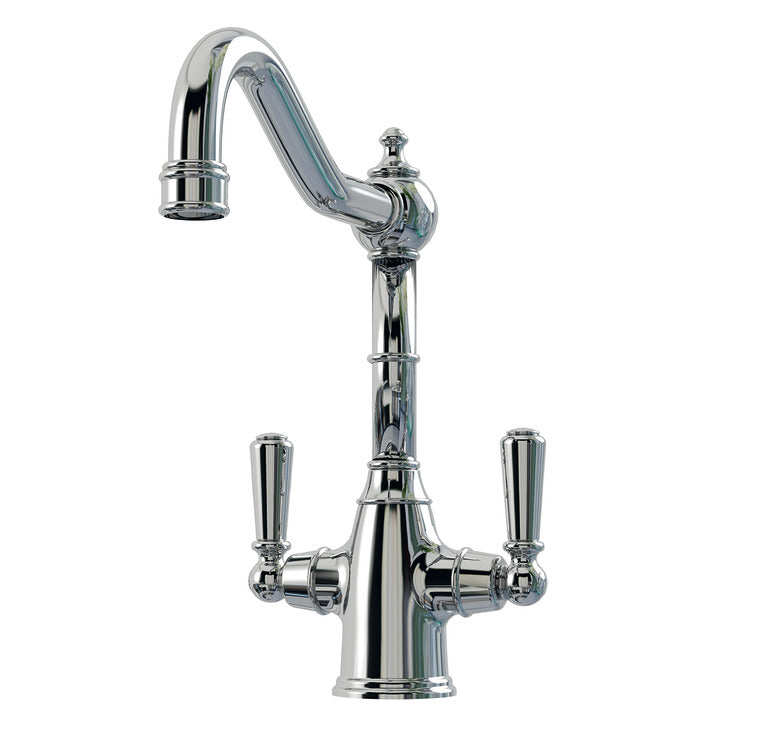 Bidbury & Co. Bickton Monobloc Kitchen Mixer Tap with Twin Lever Metal Handles