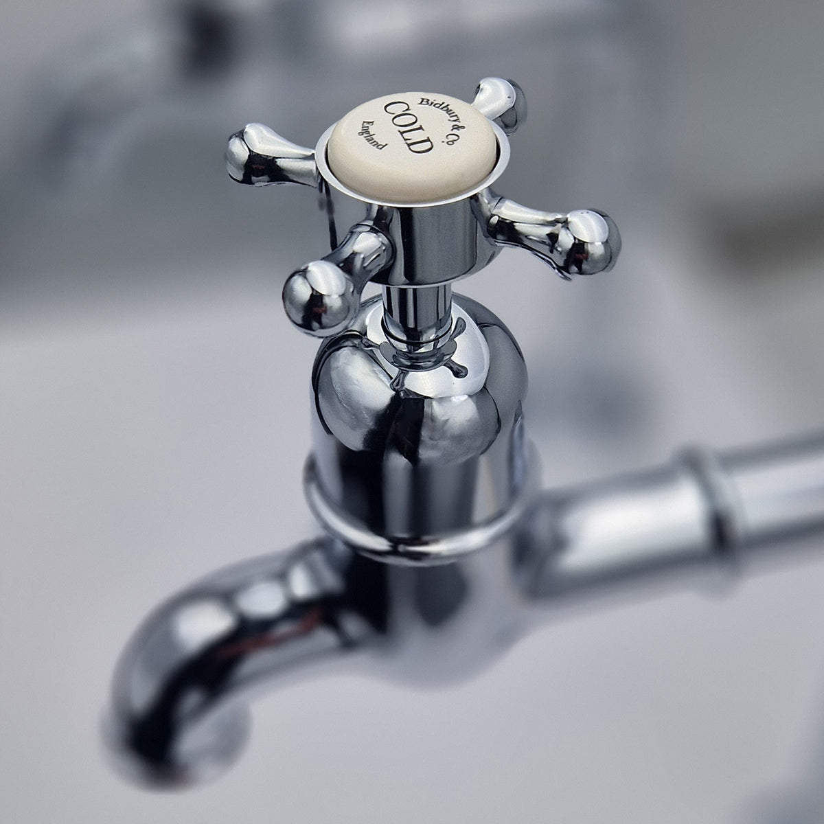 Bidbury & Co. Caswell Kitchen Taps with Crosshead Handles & Classic Bibcock Design