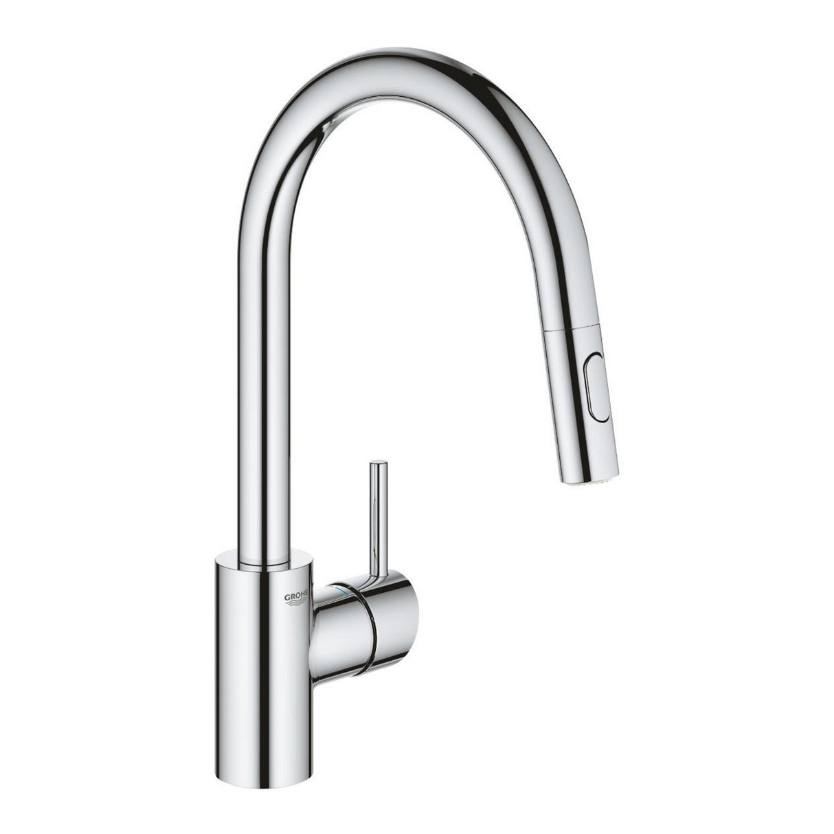 Grohe_Concetto C-Spout Pull Out Spray with Single Lever Mixer In Brushed - Chrome