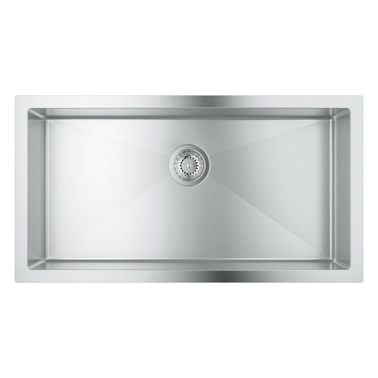 Grohe K700 Flush mount, Inset Mount Single Bowl Kitchen Sink for 900mm Cabinet in Stainless Steel Satin - Front View