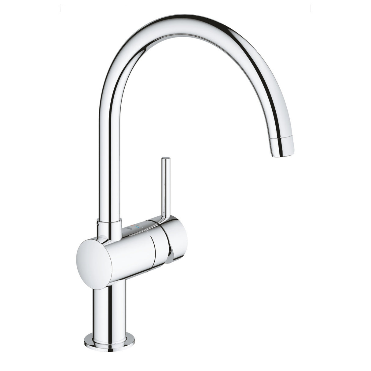 Grohe Minta Contemporary C-Spout Mixer Tap with Single Lever Monobloc in Chrome