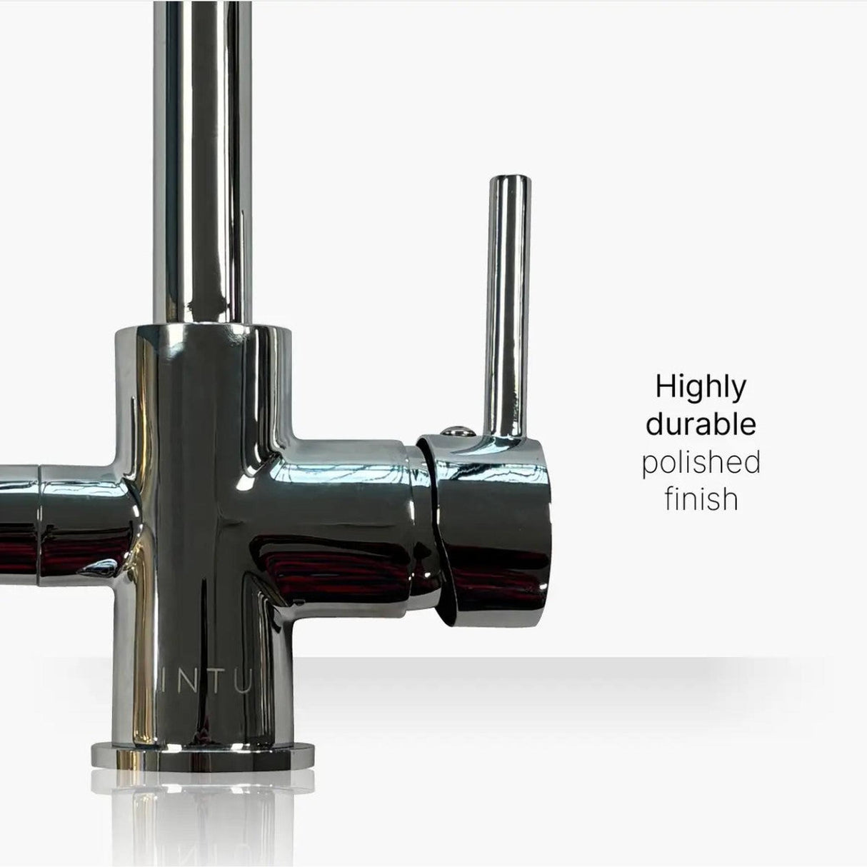 INTU Flair 3 in 1 Filtered Cold Water Kitchen Tap in Chrome With Swan Neck-The Tap Collection