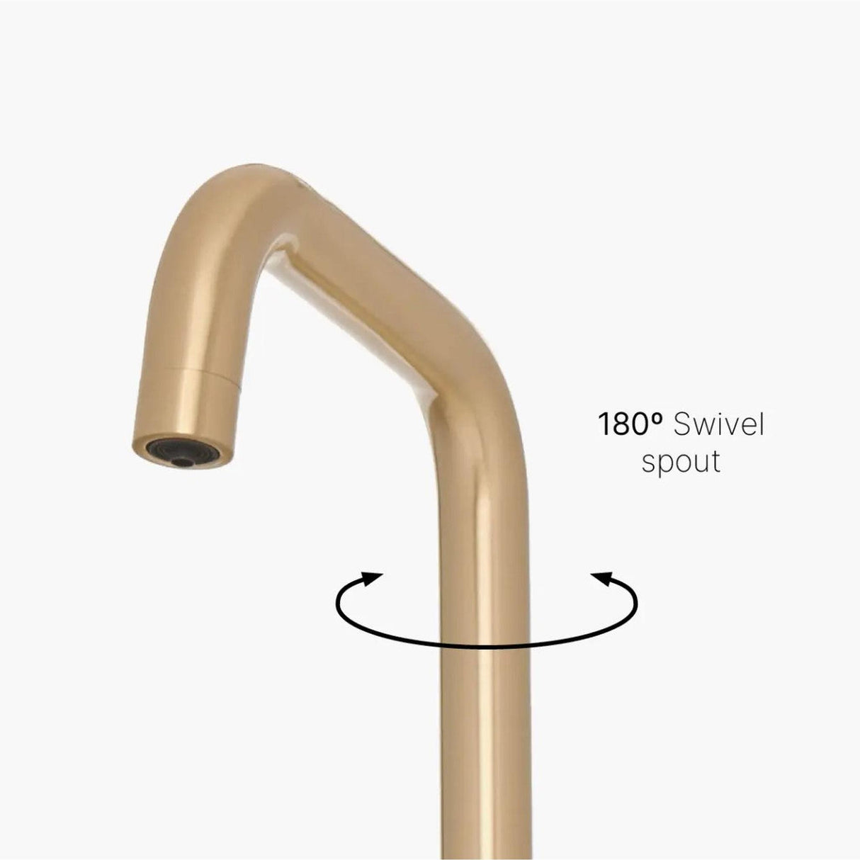 INTU 4OUR 4 in 1 Instant Boiling Water Kitchen Tap in Brushed Gold With Square Neck and Nexus Tank-The Tap Collection