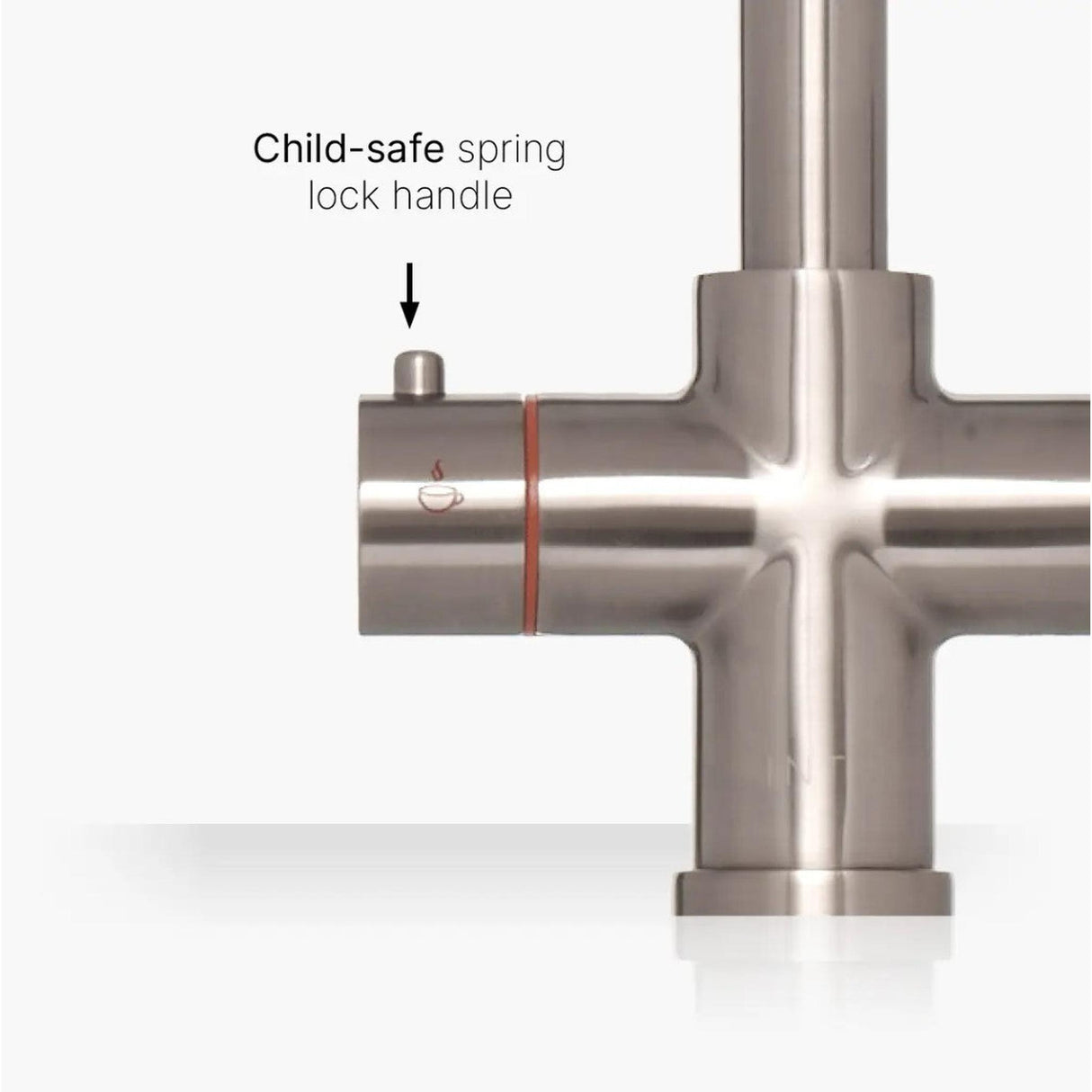 INTU 4OUR 4 in 1 Instant Boiling Water Kitchen Tap in Brushed Nickel With Swan Neck and Nexus Tank-The Tap Collection