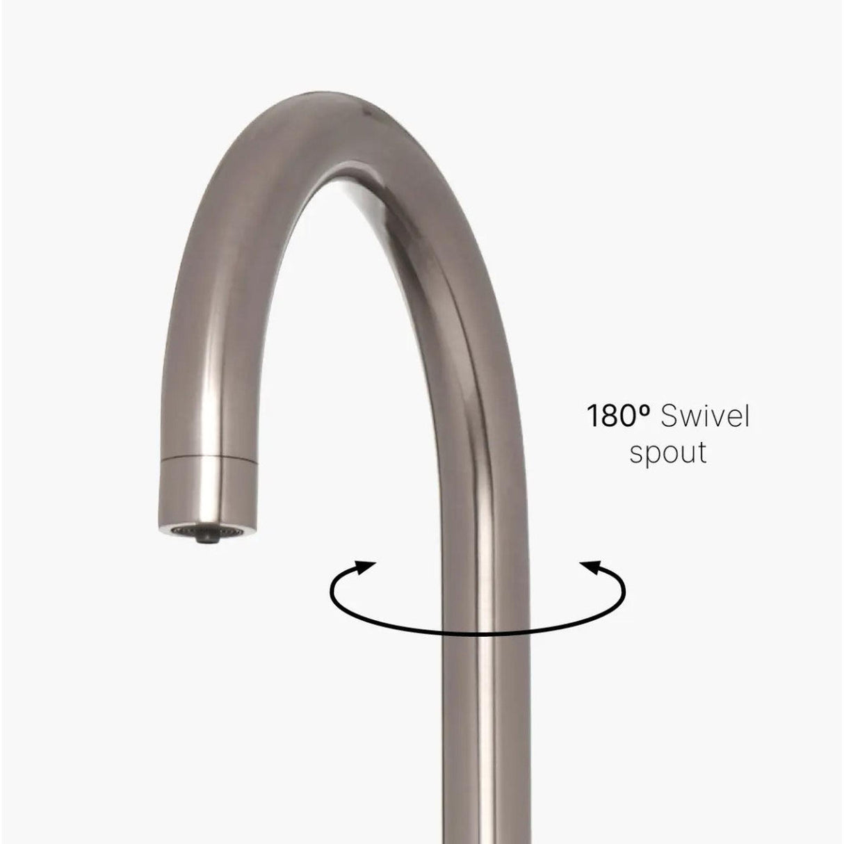 INTU 4OUR 4 in 1 Instant Boiling Water Kitchen Tap in Brushed Nickel With Swan Neck and Nexus Tank-The Tap Collection