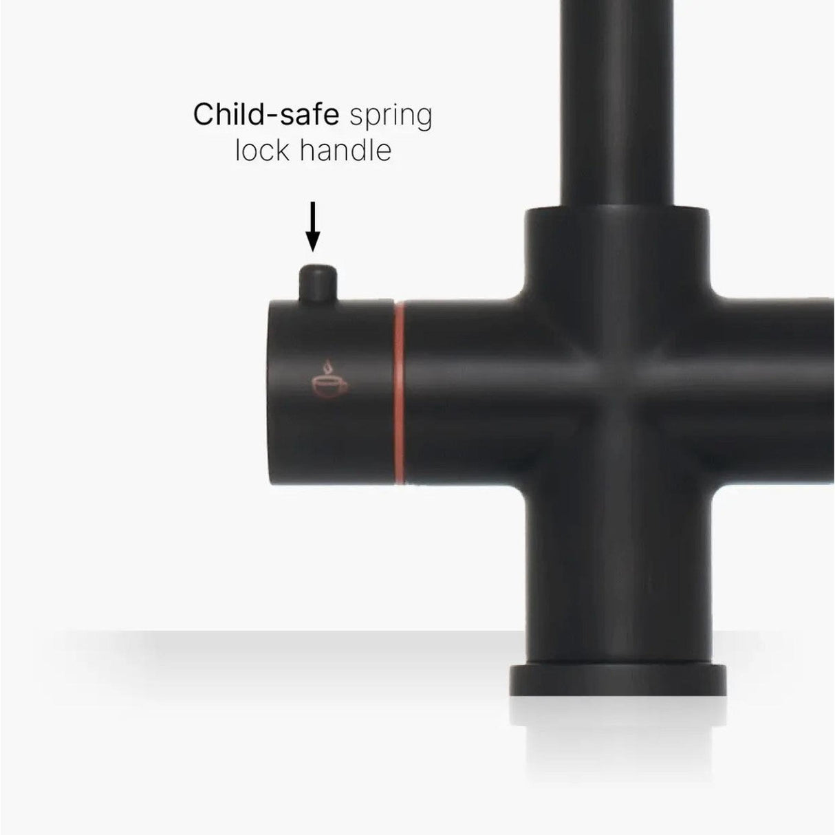 INTU Asprey 3 in 1 Instant Boiling Water Kitchen Tap in Matt Black With Swan Neck and Solo Noir Tank-The Tap Collection