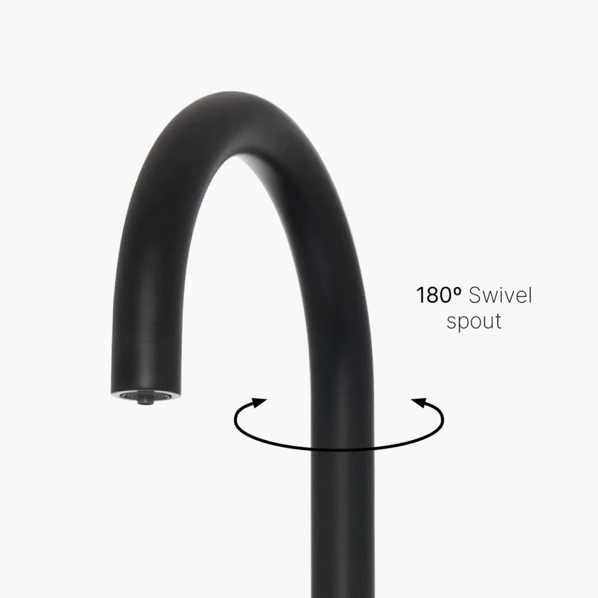 INTU Asprey 3 in 1 Instant Boiling Water Kitchen Tap in Matt Black With Swan Neck and Solo Noir Tank-The Tap Collection