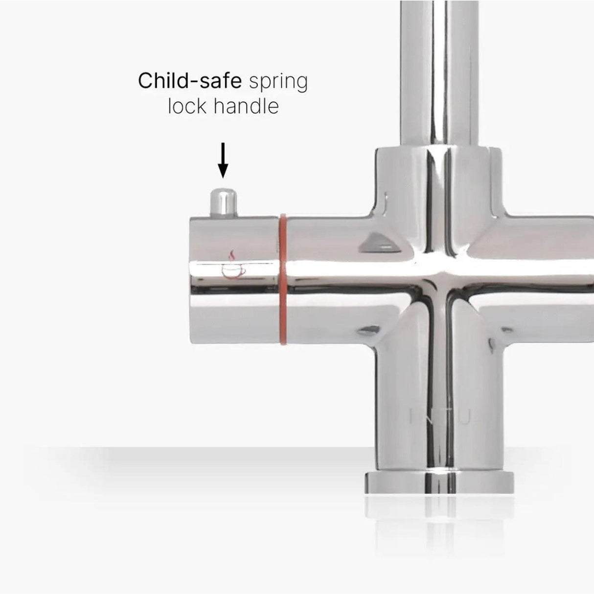 INTU Expression 3 in 1 Instant Boiling Water Kitchen Tap in Chrome With Square Neck and Solo Noir Tank-The Tap Collection