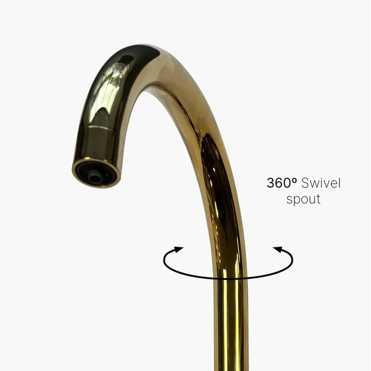 INTU Flair 3 in 1 Filtered Cold Water Kitchen Tap in Brushed Gold With Swan Neck-The Tap Collection