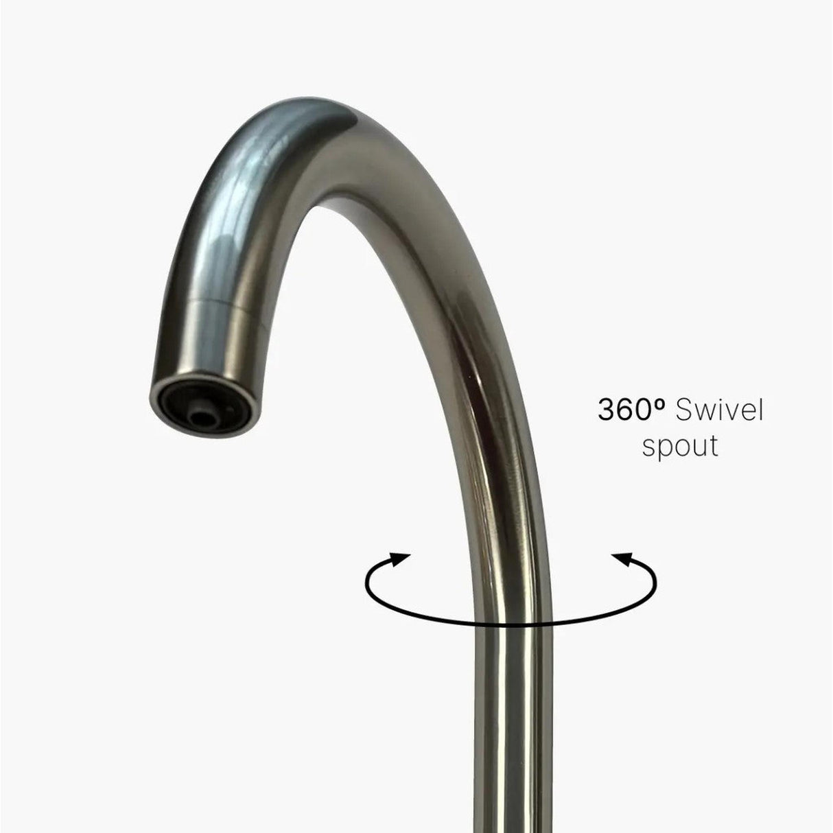 INTU Flair 3 in 1 Filtered Cold Water Kitchen Tap in Brushed Nickel With Swan Neck-The Tap Collection