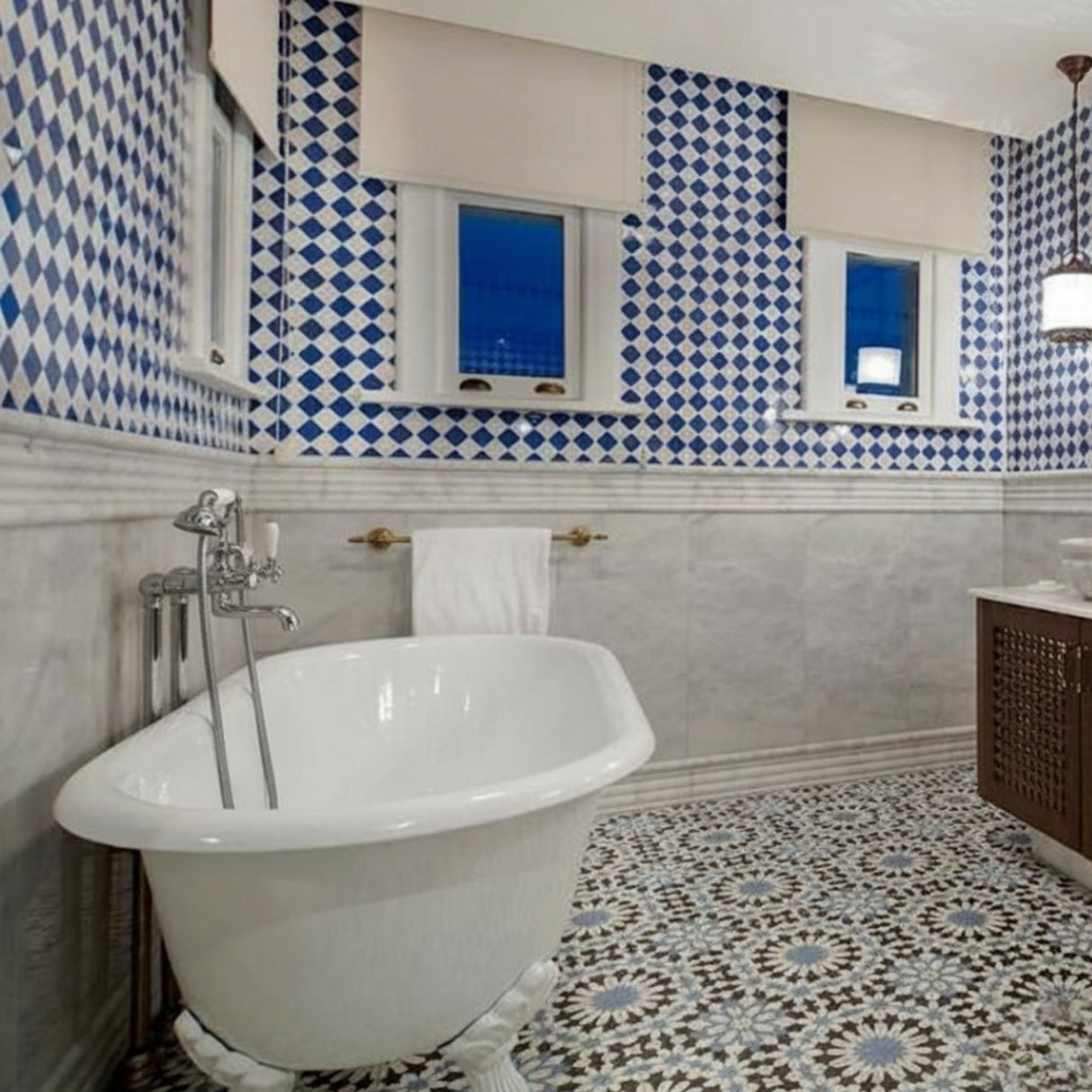 Nobili Antica Traditional Style Wall Mounted Dual Lever Kitchen Tap in Chrome Life Style